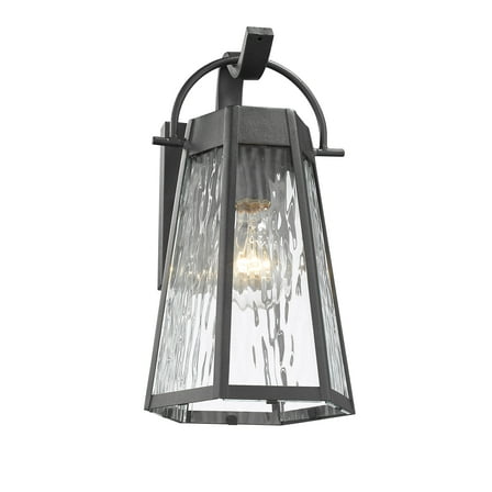 RADIANCE Goods Industrial 1 Light Textured Black Outdoor Wall Sconce 12" Tall