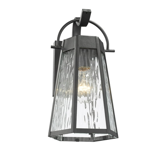 RADIANCE Goods Industrial 1 Light Textured Black Outdoor Wall Sconce 12" Tall