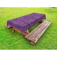 thumbnail image 1 of Eggplant Outdoor Tablecloth, Gorgeous Well-Formed Flowers on Purple Background Damask Floral Arrangement Ornament, Decorative Washable Fabric Picnic Table Cloth, 58 X 84 Inches,Violet, by Ambesonne, 1 of 2