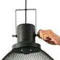 thumbnail image 2 of Living Room Ceiling Lights HOMCOM Industrial Pendant Light Fixtures, Black Metal Frame Hanging Ceiling Light for Living Room, Bedroom, Kitchen, Dining Room with Adjustable Hanging Chain, Black,Living, 2 of 9