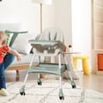 thumbnail image 1 of Silla alta para bebé, trona portátil, asiento compacto y ancho, actividades al aire libre, silla de comedor multifuncional para niños pequeños para , VERDE, 1 of 10