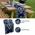 thumbnail image 5 of Blue Boho Table Runner - 36 Inch Long, Kitchen Dining Table Runner Dresser Scarves, Farmhouse Neutral Abstract Geometric Motifs Farmhouse Decor for Coffee Tables Wedding Party Banquet, 5 of 8