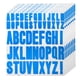 thumbnail image 1 of Uxcell 9.1 x 7.7 pulgadas 8 Hojas Calcomanías de Letras Letras de Vinilo para Calcomanía Exterior e Interior Azul Polvo, 1 of 5