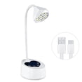 thumbnail image 3 of 36W Rechargeable UV Nail Lamp, Lotus Flower Shape Gel Nail Light with Auto Sensor Heart Base, Portable Desktop Nail Dryer for Gel Polish Press On Nails Nail Tips DIY Home Salon Manicure Tools,White, 3 of 10