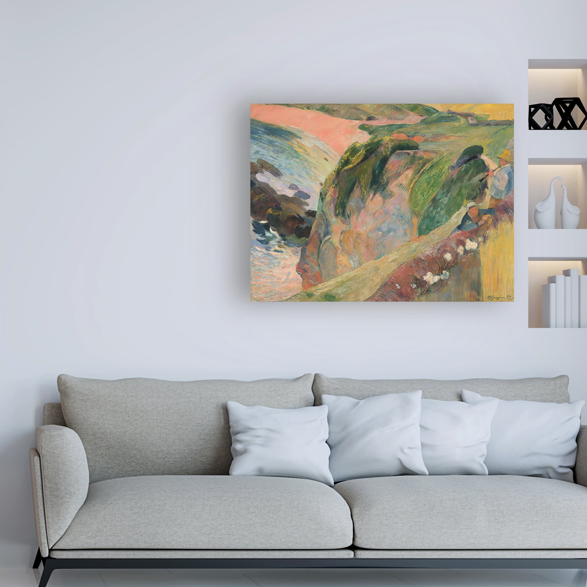 Trademark Fine Art 'The Flageolet Player on the Cliff' Canvas Art by Gauguin