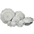 thumbnail image 4 of Elama Fleur De Lys 20-Piece Dinnerware Set in White, 4 of 6