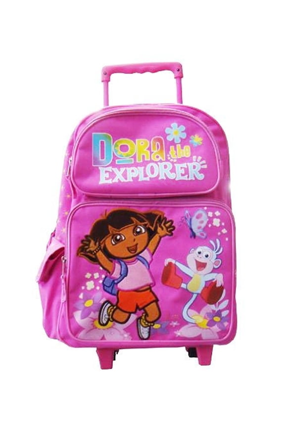 Dora the Explorer Large Embroidered Rolling Backpack