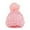 Pink, variant on JAHH Childrens Winter Hats Baby Knitting Wool Hemming Hat Keep Warm Winter Hiarball Rhinestone Cap for Children Fashion Casual Solid Baseball Hats(One Size,Pink)