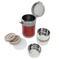 thumbnail image 1 of Stainless Steel  Box, 2L 3 Tier Insulated Lunch Box Stackable Food Container Leakage Proof Microwave Safe Insulated Food Jar with Shoulder Strap for School Office, 1 of 7