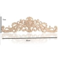 thumbnail image 3 of Wood Carved Long Applique, Frame Corner Onlay Unpainted Furniture Decal Home Door Decor, 3 of 4