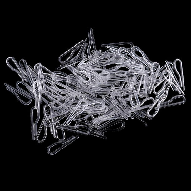 100 Pinces à Vêtements Transparentes - Fixation Chemises, Jupes, Pantalons - Dents Solides