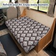thumbnail image 4 of Binienty Brown Skull Damask RV Jackknife Sofa Slipcover High Stretch Soft Fabric Wrinkle Resistant Non Slip with Elastic Straps Washable for Camper Travel Trailer Interior, 4 of 7