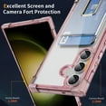 thumbnail image 2 of Wallet Case for Samsung Galaxy S24 Plus, with Card Holder Slot Built-in Kickstand Shockproof Slim Hard Back Cover Soft TPU Bumper Translucent Clear for Samsung Galaxy S24 Plus, Pink, 2 of 8