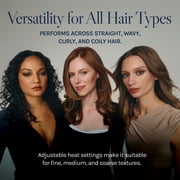 Bio Ionic Long Barrel 1.5 Curling Iron for Long Hair, Adjustable Heat