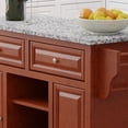 thumbnail image 2 of Glenwillow Home Kitchen Cart in Cherry with Grey Granite Top, 2 of 10