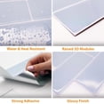 thumbnail image 4 of Walplus Peel and Stick Backsplash Serenity Light Blue 3D Tile Decals 12 Sheets 12" x 6", 4 of 7