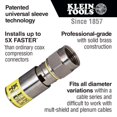 thumbnail image 2 of Klein Tools - Antenna connector - F connector male - yellow, nickel (pack of 50), 2 of 7