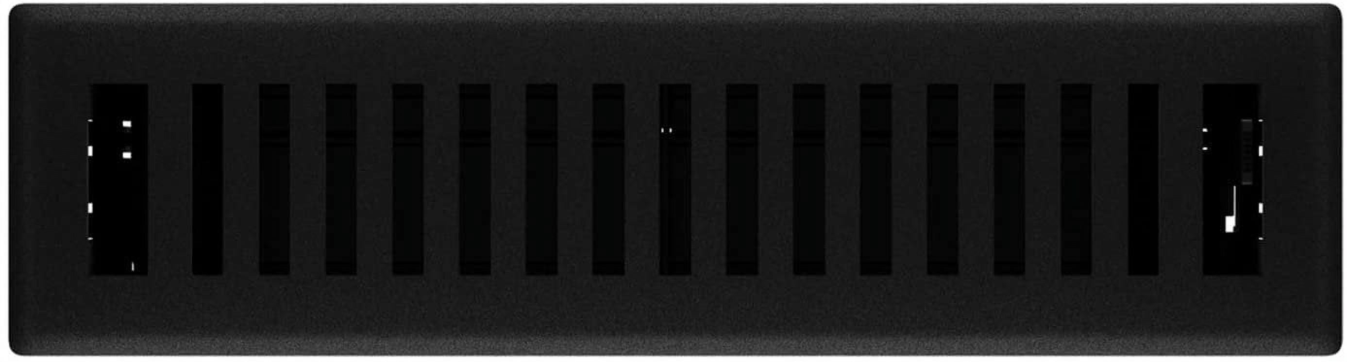 5-pack Imperial Montezuma Floor Register Classic Style - Adjustable Steel - 5 Pack, 2.25 x 12 In, Black — Residential Use, Standard Application