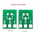 thumbnail image 2 of 50 piezas SOT23 SOT23-3 vueltas SIP3 adaptador SMD DIP de doble cara, placa convertidora SOT SIP IC, zócalo PCB, kit de bricolaje, 2 of 4