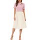 thumbnail image 2 of INSPIRAR CHIC Blusas de Verano para Mujeres de Color Sólido con Lazo en el Cuello y Mangas Cortas para Usar en el Trabajo Rosa Claro S, 2 of 6