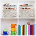 thumbnail image 6 of Yayeee 2 Pack Canvas Storage Basket with Handles for Shelves Fabric Bins Closet Organizer, Small Floral Pattern, 6 of 8