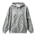 thumbnail image 4 of Gunia Women Hoodies Leopard Hooded Sweatshirt With Pocket Casual Cozy Oversized Top Warm Fleece Fall Winter Fashion Pullover Clothes, 4 of 4