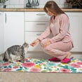 thumbnail image 3 of Pioneer Flower Floral Print Pattern Kitchen Rugs Sets Of 2,Anti Fatigue Kitchen Mat Rugs Non Slip Washable,Decorative Kitchen Floor Mats for Kitchen,Sink,Laundry,17"x30"+17"x47", 3 of 7