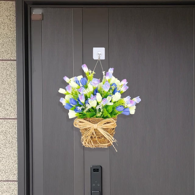 Corona de Cesta de Flores Perfecl Tulipán Artificial 37 cm