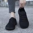 thumbnail image 2 of DLWKIPV Breathable Knit Sneakers for Women - Lightweight Lace-Up Comfort Shoes for Daily Walking & Casual Wear(BLACK,7), 2 of 6