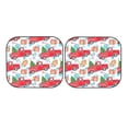 thumbnail image 3 of Uemuo Watercolor Red Truck And Fir Tree Printed 2 PCS Car Windshield Sun Shade, Auto Sun Heat and UV Rays Blocker, Foldable Automotive Front Window Sunshade Protector, 3 of 7