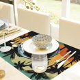 thumbnail image 5 of 6 Pcs Palm Trees Table Mats,Sunset by The Sea Placemats Waterproof Washable, Kitchen Table Decoration Placemats Modern Holiday Kitchen Table Decoration(12"x18"Linen), 5 of 6