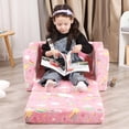 thumbnail image 3 of Sofá para niños pequeños MOMCAYWEX Unicorn que brilla en la oscuridad con almohada, 3 of 6