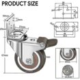 thumbnail image 2 of Ensemble de 4 Roulettes Pivotantes 50mm, Roulettes de Meubles 100kg, L -Yx, 2 of 4