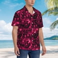 thumbnail image 3 of Yiaed Burgundy Tie Dye Print Hawaiian Shirt for Men Short Sleeve Button Down Shirts Beach Shirts for Men,Large, 3 of 7