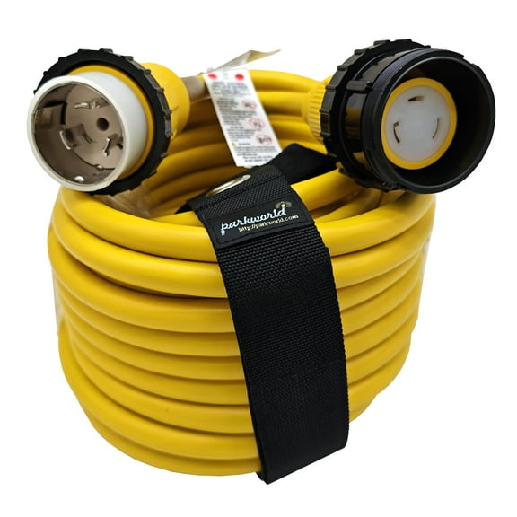 Parkworld 692019D Shore Power Adapter Cord Marine 50A SS2-50 Plug Male to RV 30A L5-30 Receptacle Female (50FT)