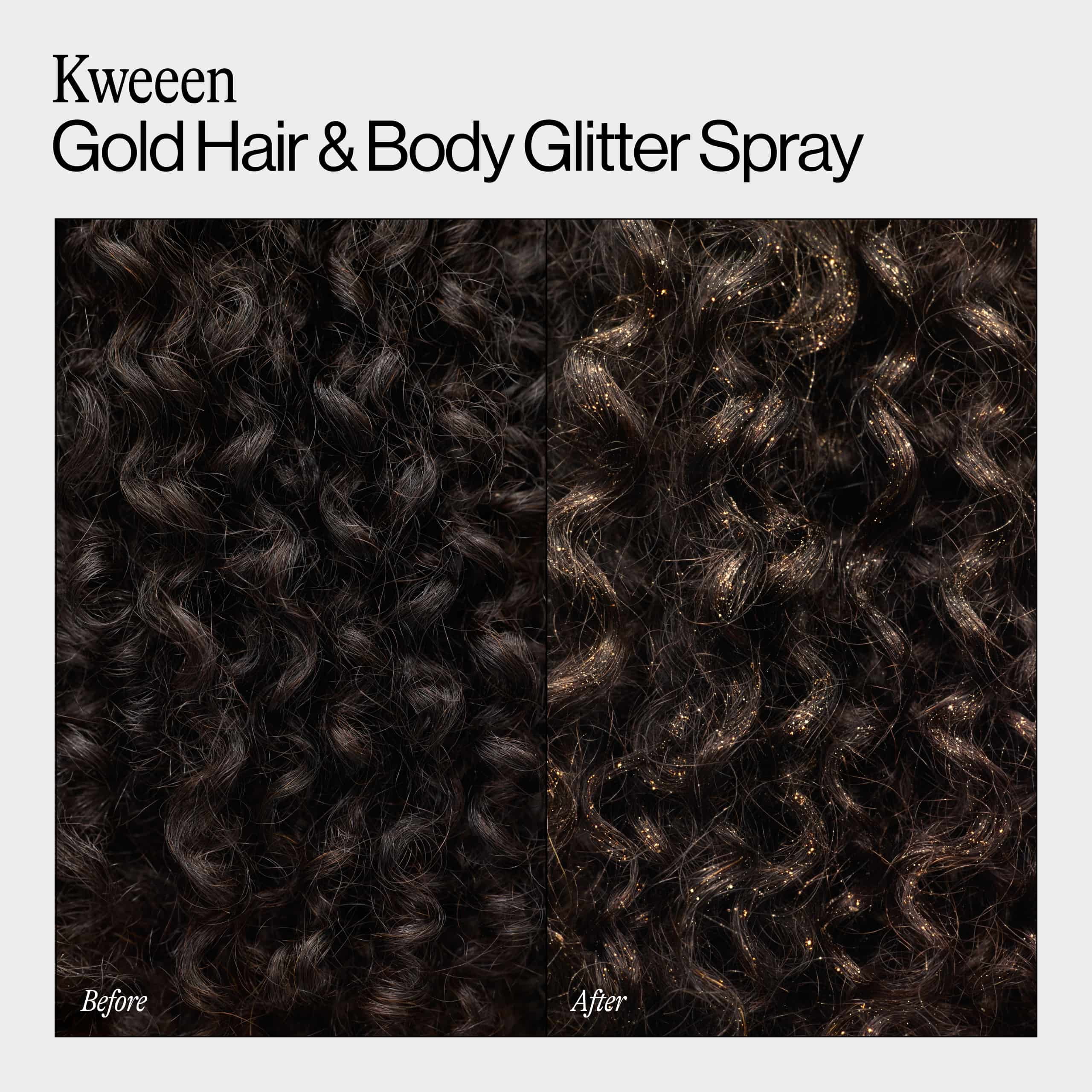 Eva NYC Kweeen Gold Hair & Body Glitter Spray 4.9oz