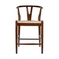 thumbnail image 2 of Benjara Cera Counter Stool Chair- Handwoven Rope- Cappuccino Brown, 2 of 6