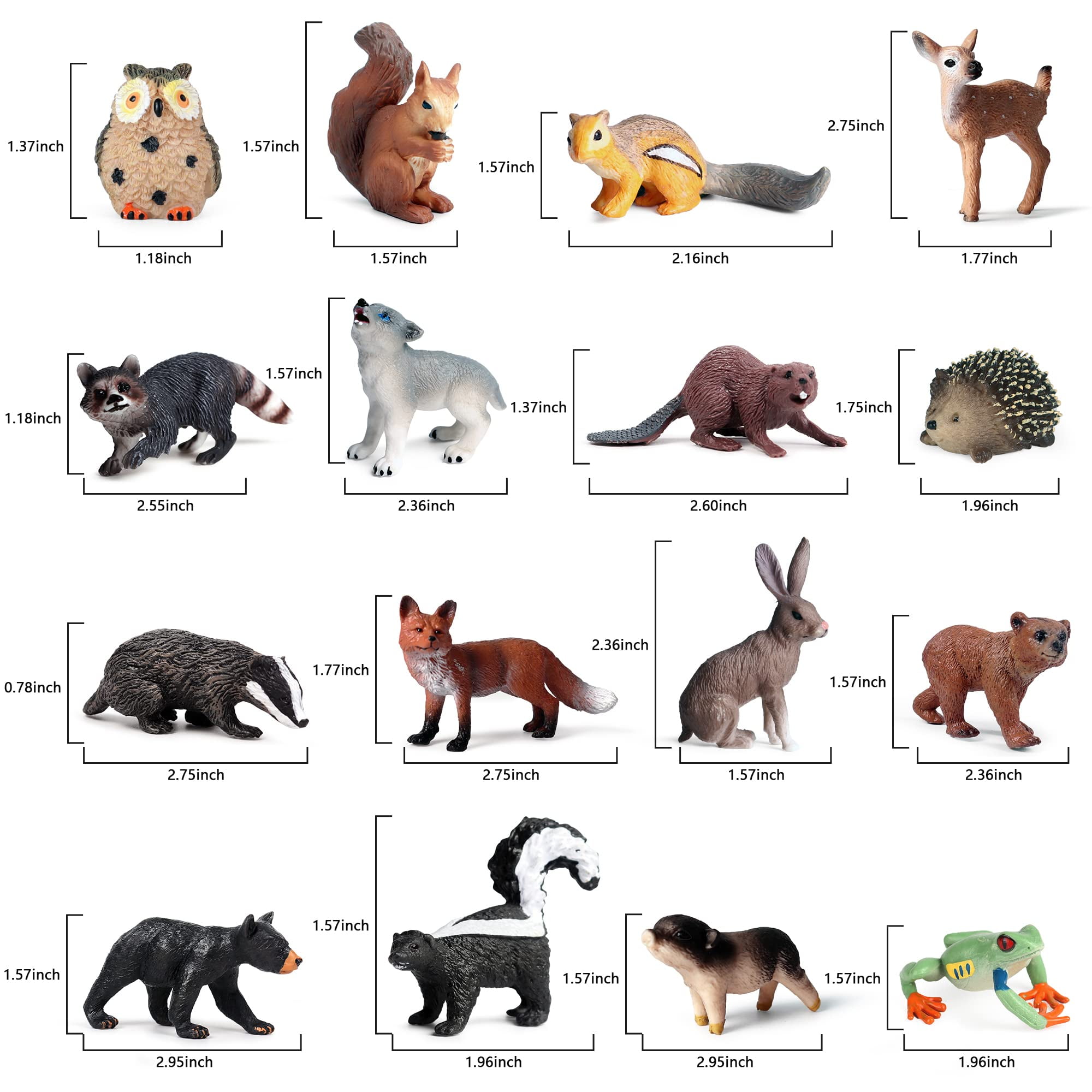 Small woodland animal figurines new arrivals