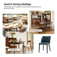 thumbnail image 6 of Upholstered Dining Chairs Set of 4 Solid Wood Chairs Kitchen Restaurant Navy, 6 of 8