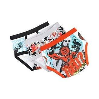 Power Rangers - Confezione Da 5 Slip Per Ragazzi In 100% Cotone Pettinato (Taglie 4, 6, 8 Anni)