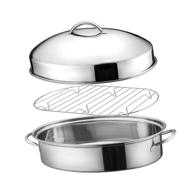 Olla para asar pescado al vapor, 16 pulgadas, utensilios de cocina, olla para pasta portátil doble A