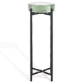 thumbnail image 2 of Safavieh Couture Kathaleen Modern Metal and Casted Glass Round End Table, Black/Clear, 2 of 9
