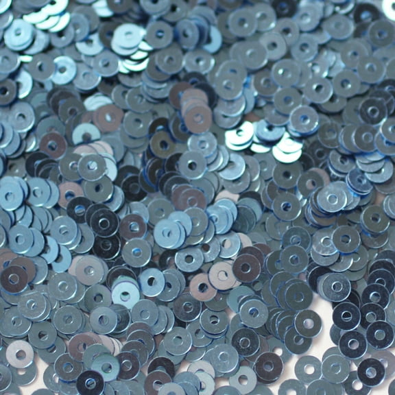 Light Blue Sequins 3mm Shiny Metallic Made in USA