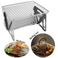 thumbnail image 2 of Portable Wood Burning Camping Stove with Grill Net - Folding Stainless Steel Design for Hiking and Picnics, 2 of 6
