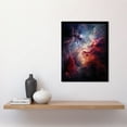 thumbnail image 2 of Space Nebula Image Hyperrealist Vibrant Artwork Purple Red Blue Star Birth Dust and Gas Clouds Art Print Framed Poster Wall Decor 12x16 inch, 2 of 5