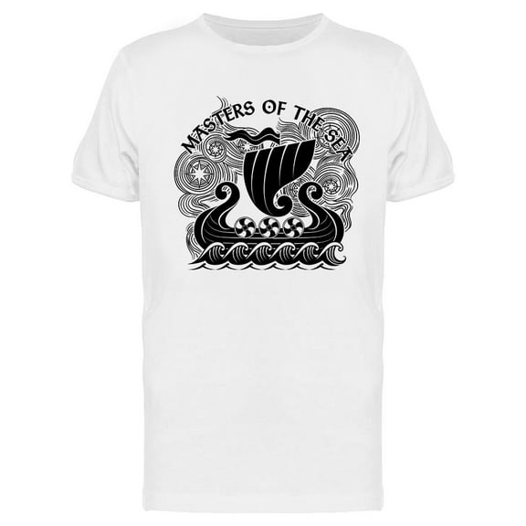 Smartprints Mens Graphic Tee - Viking Ship Drakkar - Regular Fit 100% Cotton