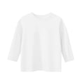 thumbnail image 5 of GiLiling Girls 3/4 Sleeve Crewneck Sweatshirt, Cute Graphic Print Basic Blouse, Solid Tone Soft Top Perfect for Playdates and Casual Daily Leisure, 5 of 7