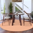thumbnail image 4 of Peach Fuzz Round Rugs 5ft, Farmhouse Solid Orange Color Modern Art Non Slip Washable Rug Runner, Low Pile Indoor Floor Carpet Mat Bathroom Rugs for Living Room, Bedroom, Kids Room, 4 of 9