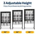 thumbnail image 4 of SPECSTAR 9 Hole Baseball Softball Pitching Net, 9 Pocket Hitting Practice Net, 22"x18" Pitching Area with 3 Level Adjustable Height, 4 of 9