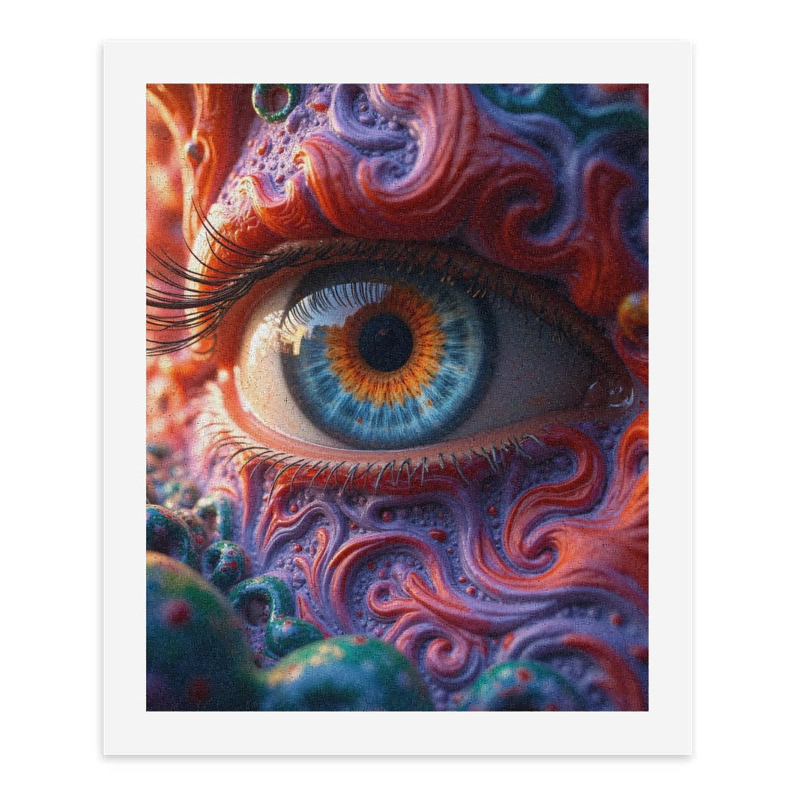 Paint By Numbers Kit for Adults Beginner - DIY Visionary Art Spiral Eye Canvas Painting Kits for Adults, Frameless Paint By Number for Adults for Home Wall Decor 16x20 Inch
